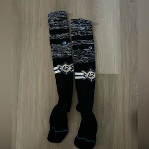 Game Worn MLB Jackie Robinson Day Socks #42